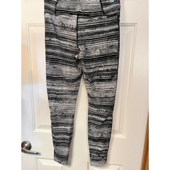Reebok Speedwick Workout Leggings Black White Size‎ M - Picture 2 of 5